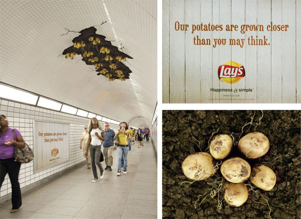 exemple guerilla marketing lays metro chicago